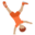 person cartwheeling, medium skin tone